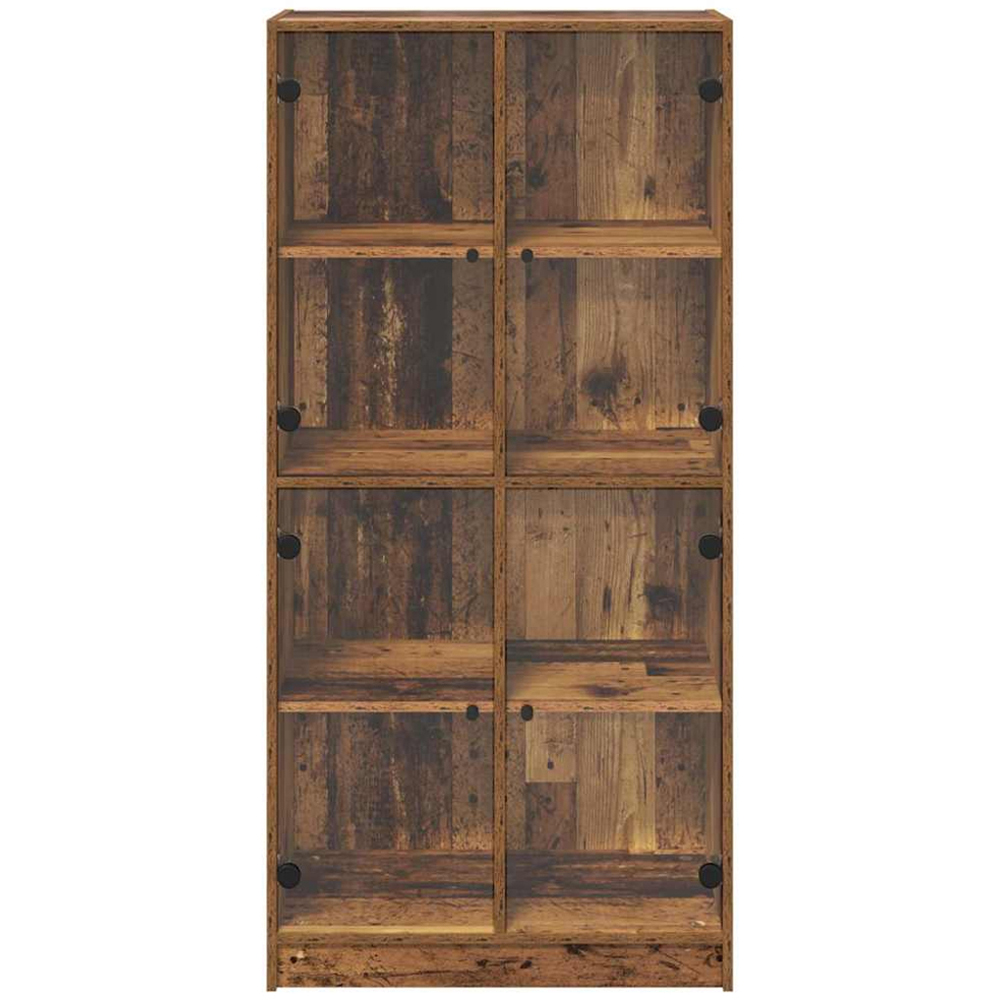 vidaXL 4 Glass Door Old Wood Sideboard Image 6