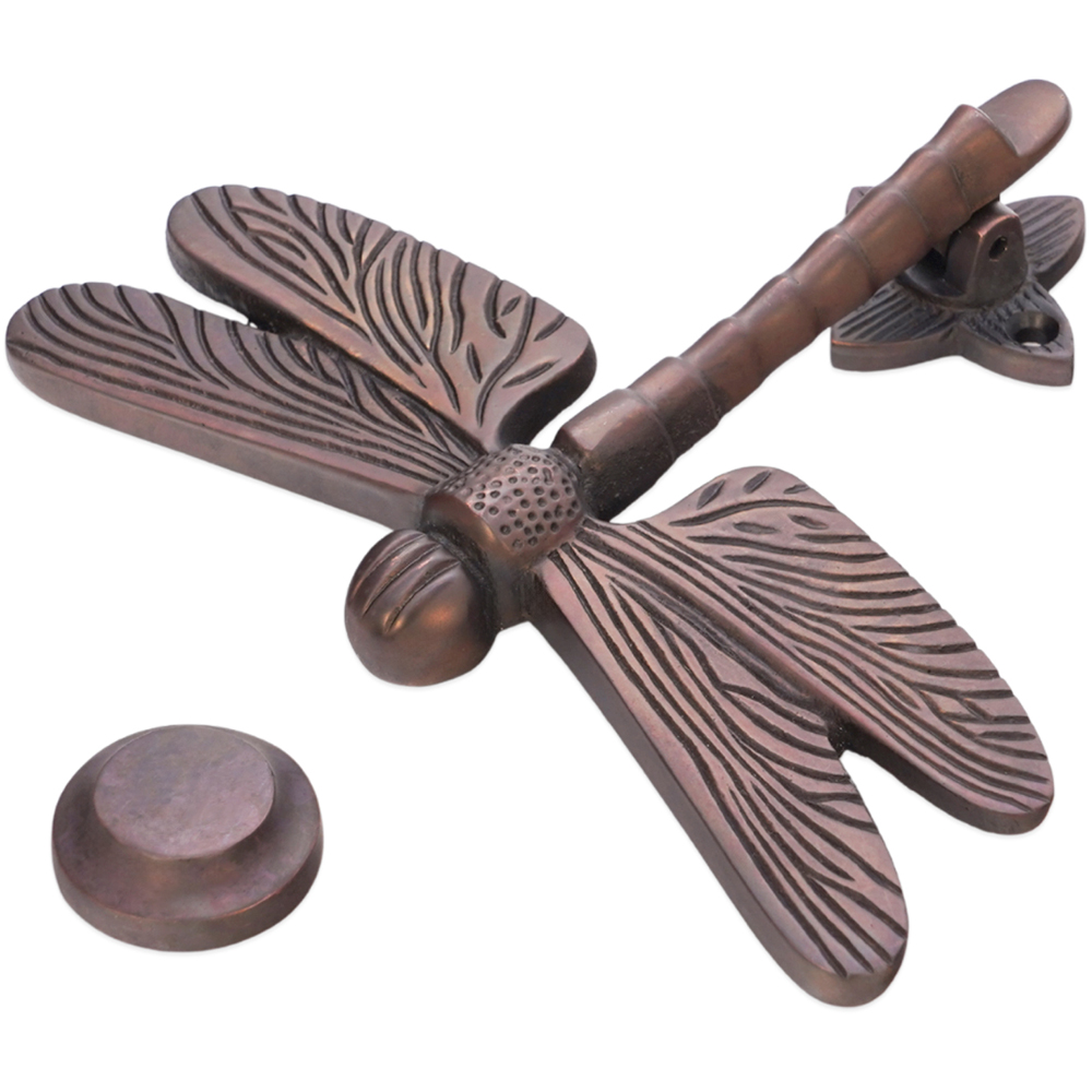 Spira Brass Aged Bronze Dragonfly Door Knocker Image 3