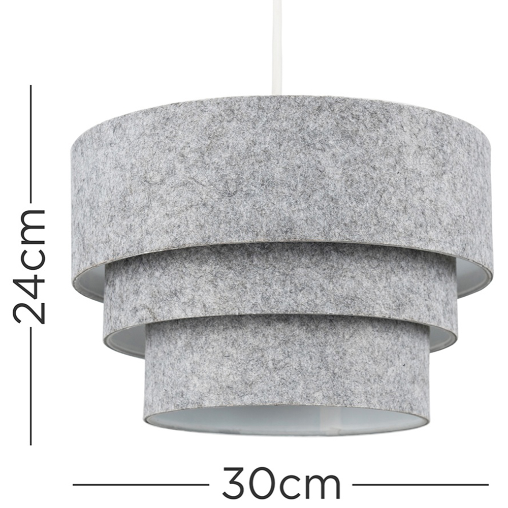 ValueLights Aztec 3 Tier Grey Felt Ceiling Light Shade Image 5