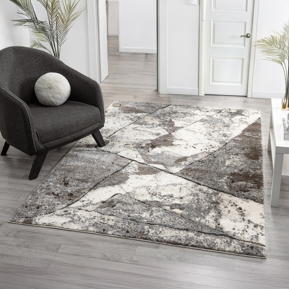 Desire Rugs Eleanor Grey Slate Embossed Rug 160 x 230cm Image 2