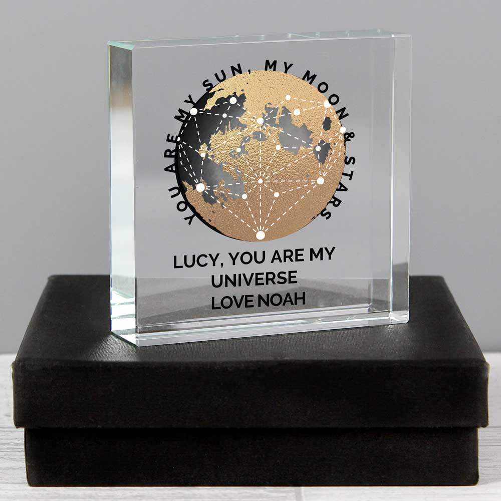 Personalised Memento Personalised You Are My Sun My Moon Crystal Token Image 3
