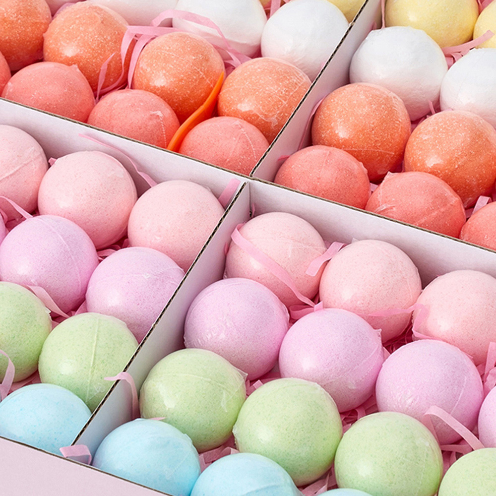 Living and Home 64 Piece Multicolour Bath Bomb Set with 8 Different Scents Image 4