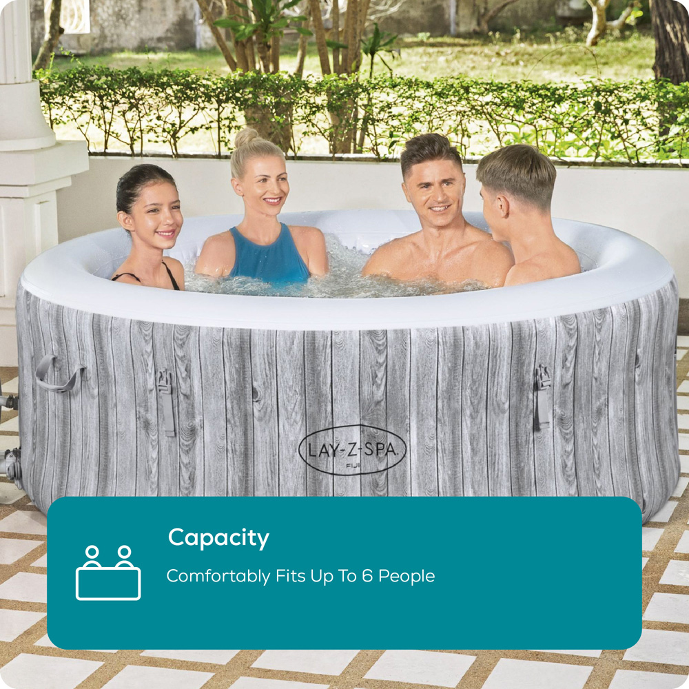 Lay-Z-Spa Fiji 6 Person AirJet Hot Tub 66 x 180cm Image 6