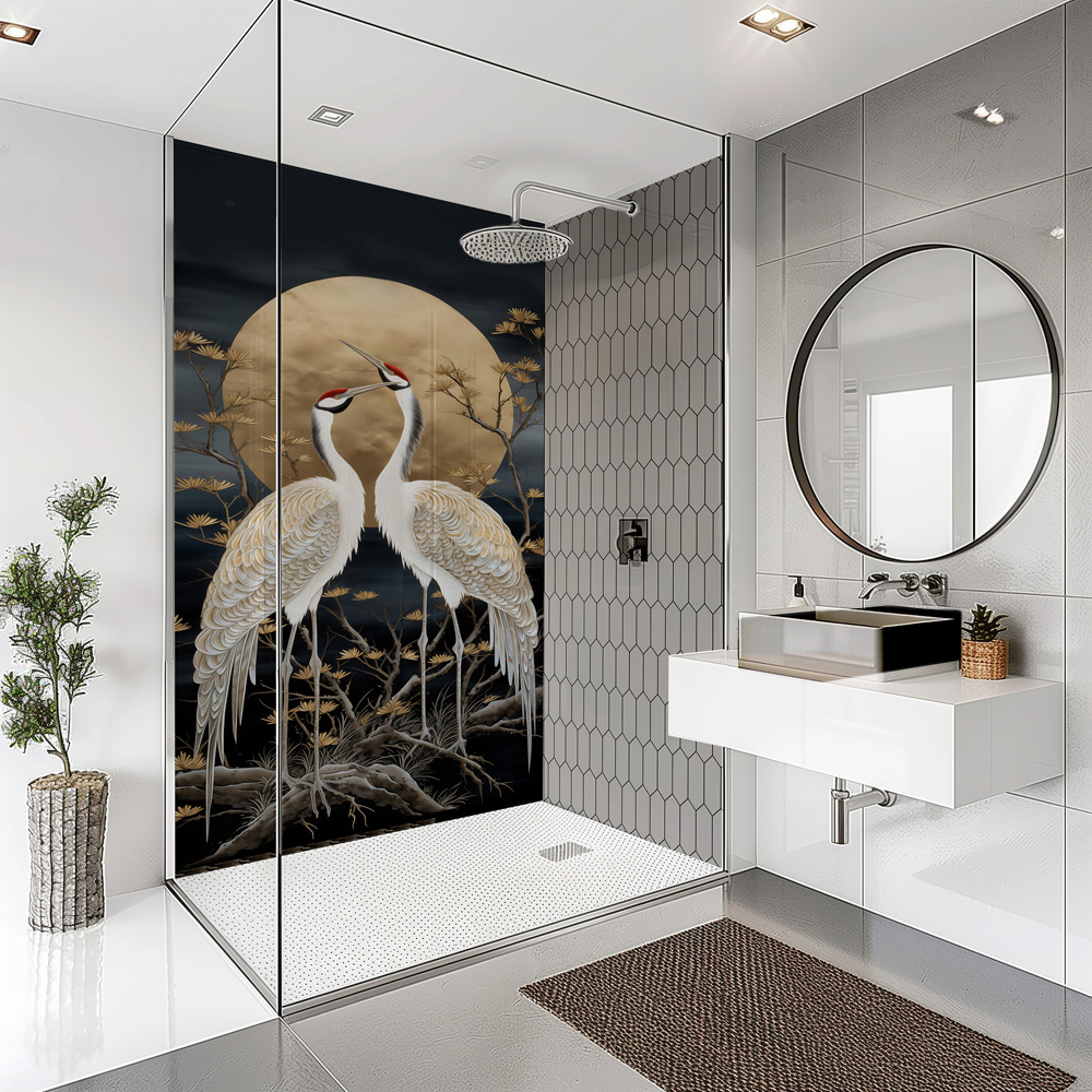 Splashbax Premium Artisan Oriental Midnight Acrylic Bathroom Wall Panel 2400 x 900mm Image 3