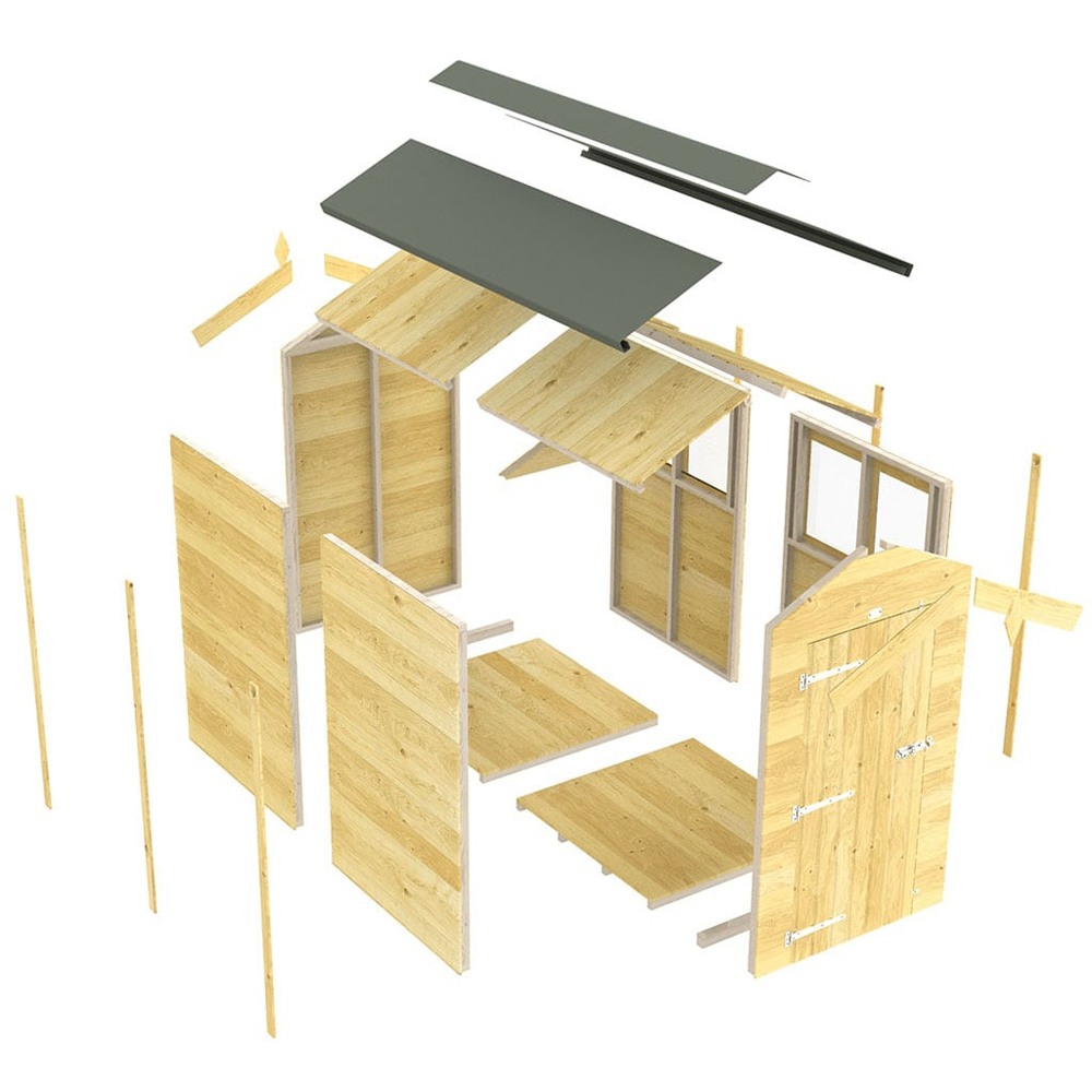 DIY Sheds 5 x 8ft Tongue and Groove Timber Apex Security Garden Shed Image 3