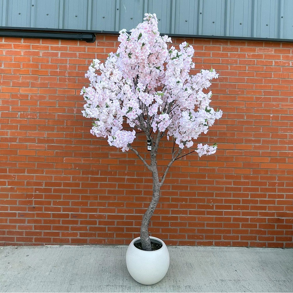 Leaf Cherry Blossom Artificial Tree in Pot 9ft Image 2