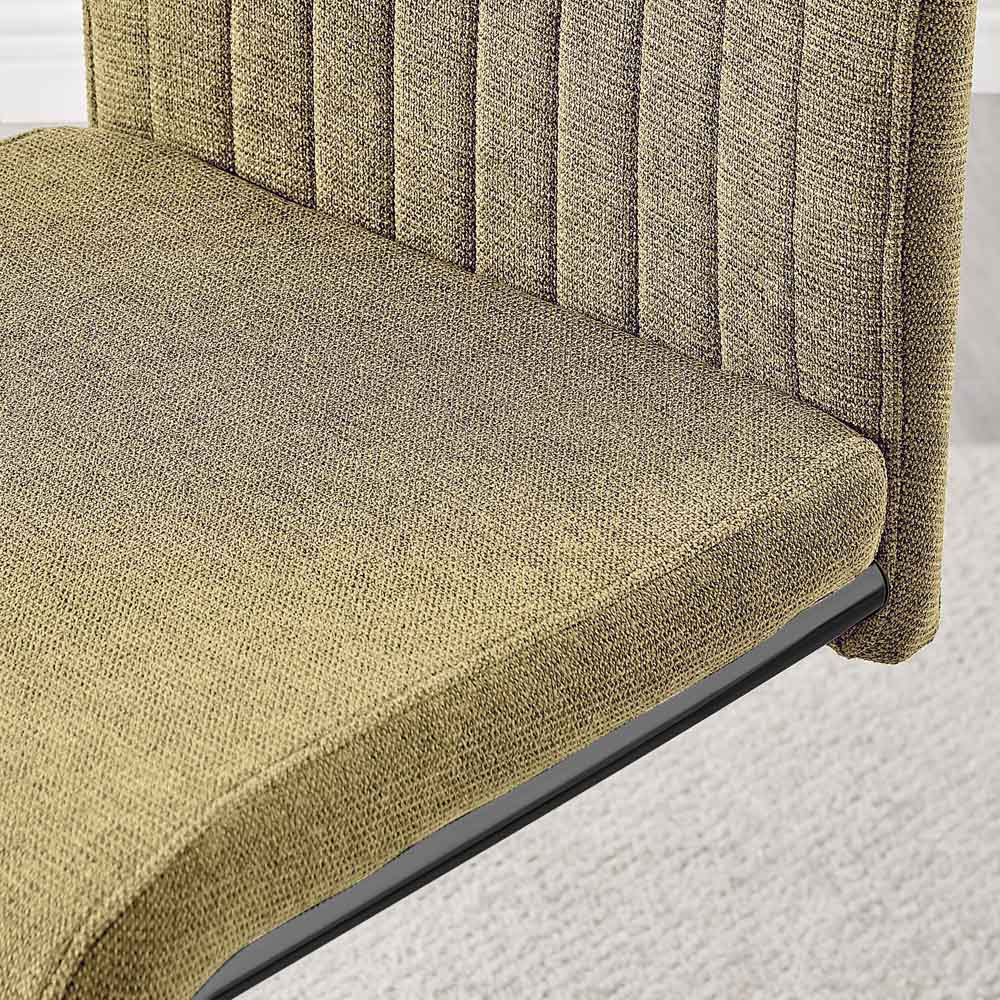 Furniturebox Fontana Set of 2 Sage Green and Black Dining Chair Image 2