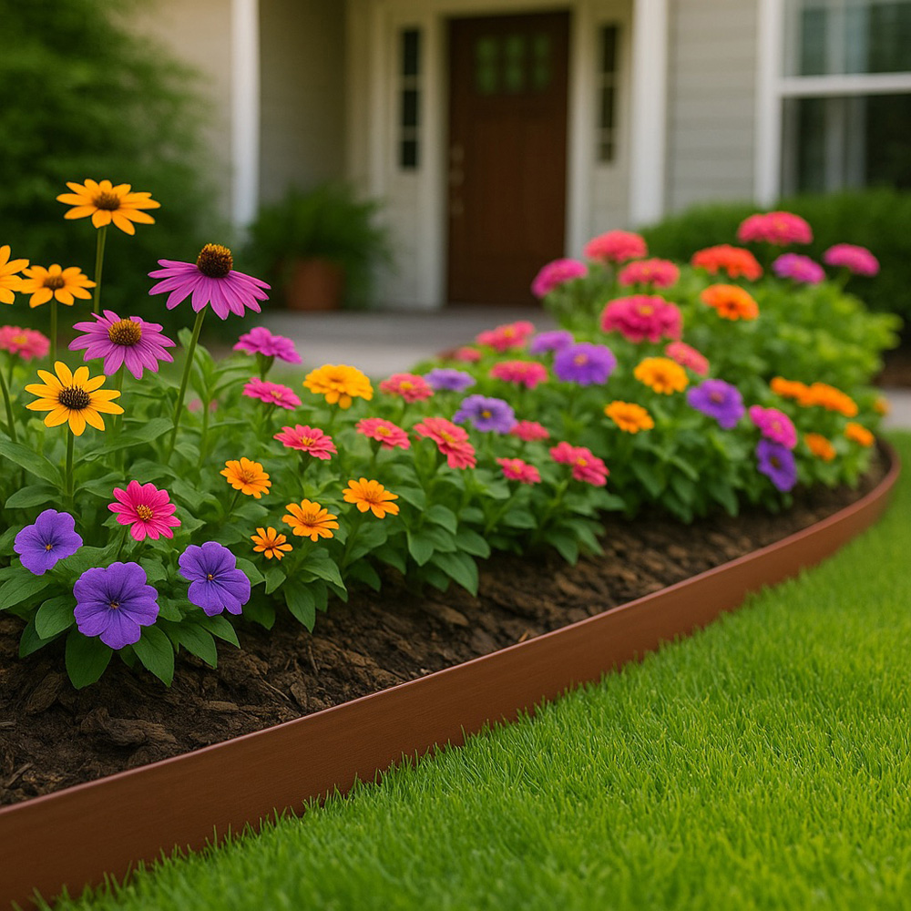 Harbour Housewares Brown Flexible Plastic Lawn Edging 100m x 4cm Image 2