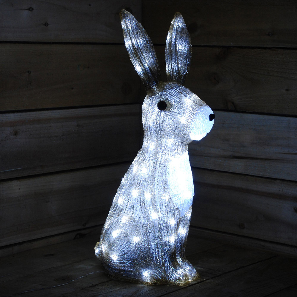 Samuel Alexander Acrylic Rabbit Snowman LED Outdoor Christmas Decoration Image 5