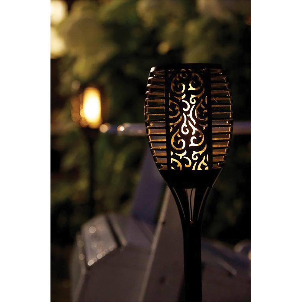 Luxform LED Solar Powered Flame Art Deco Torch Image 4