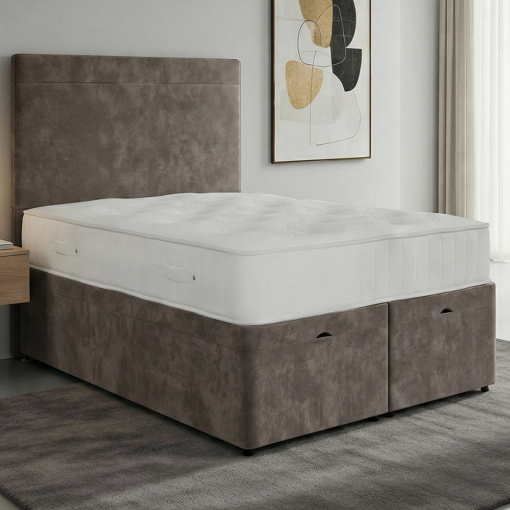 DS Living Muse Double Grey Divan Bed Image 1