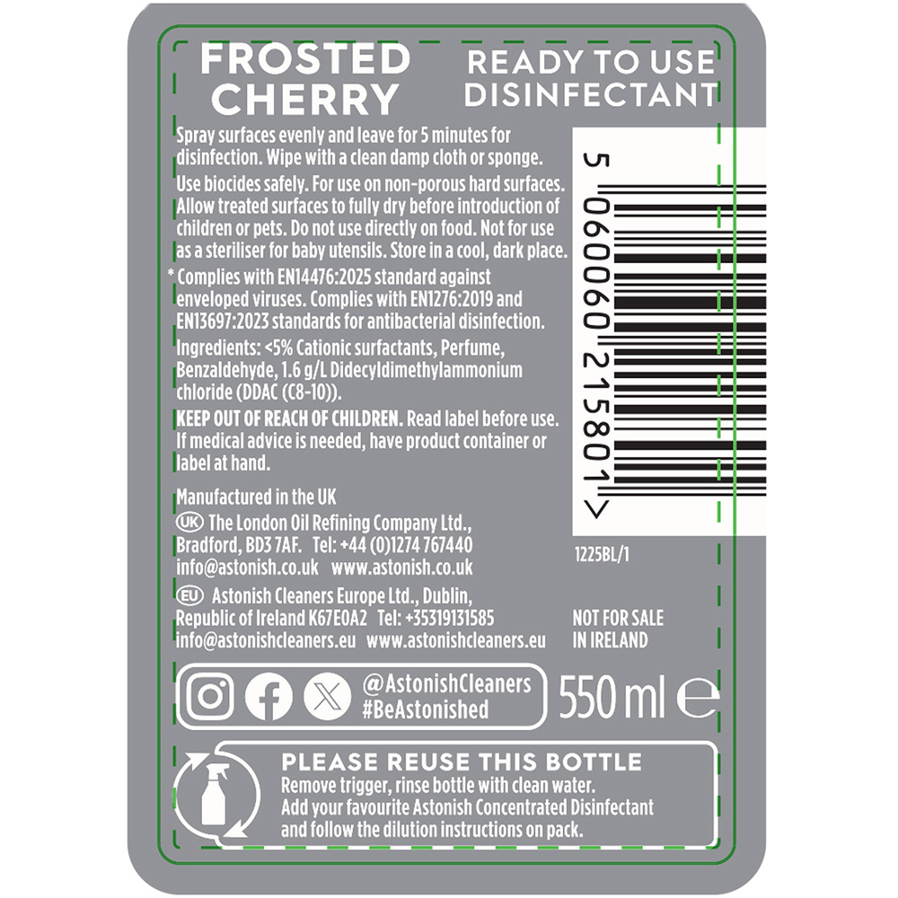 Astonish Ready to Use Disinfectant Frosted Cherry Image 2