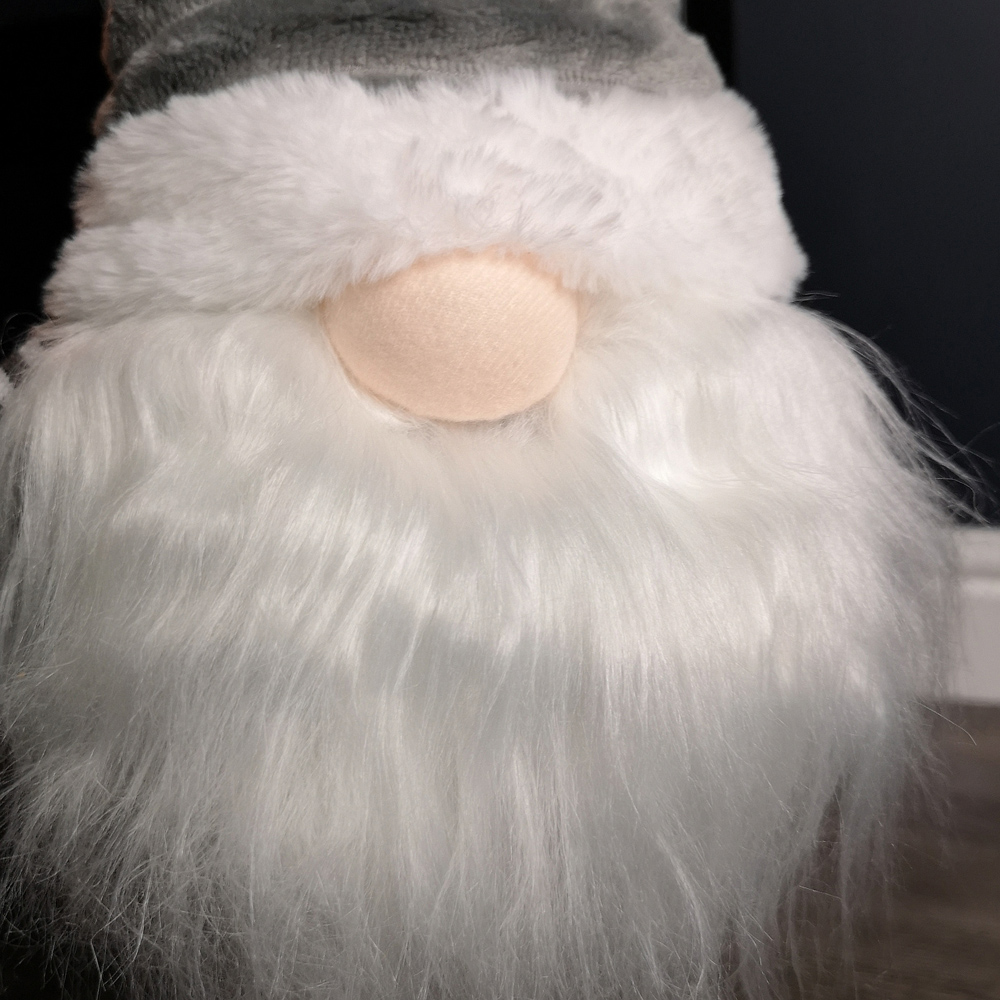 Samuel Alexander Grey Standing Plush Gonk Christmas Decoration with Grooved Hat 67cm Image 3