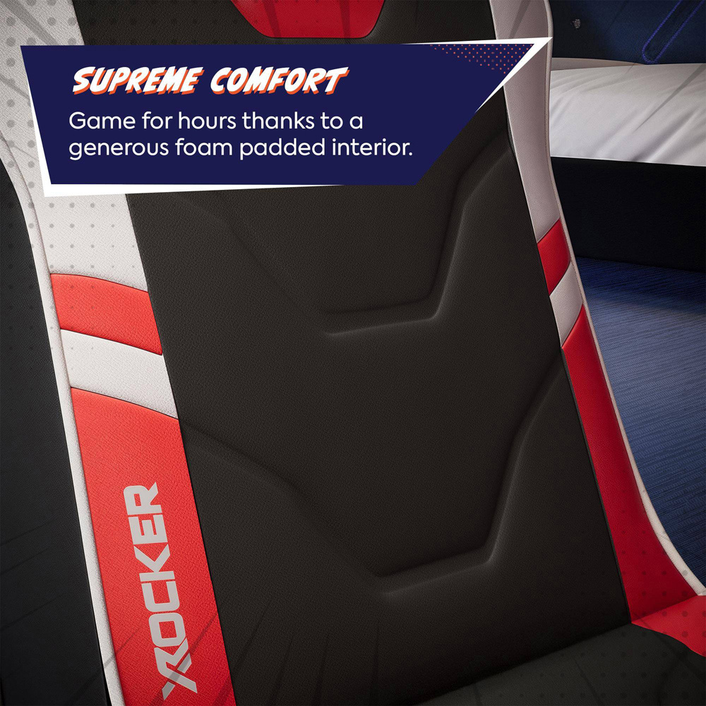 X Rocker Shadow 2.0 Red Floor Rocker Gaming Chair Image 4