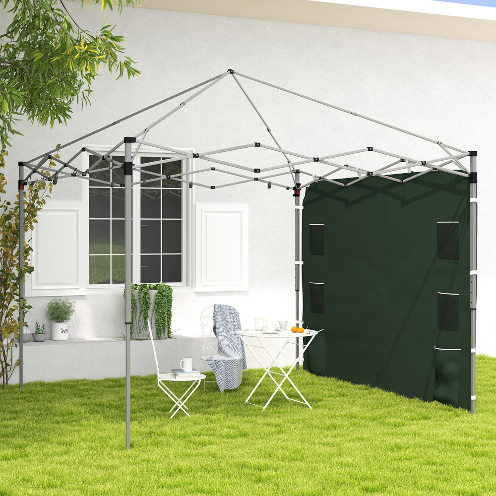 Outsunny 3 x 3m Green Pop Up Gazebo Side Panel Image 1