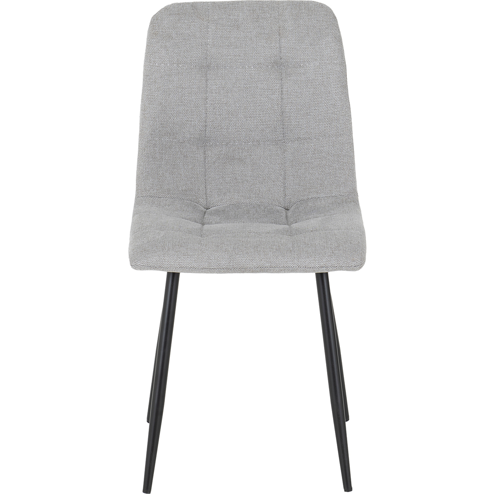 Seconique Fenton Set of 2 Light Grey Fabric Dining Chair Image 7