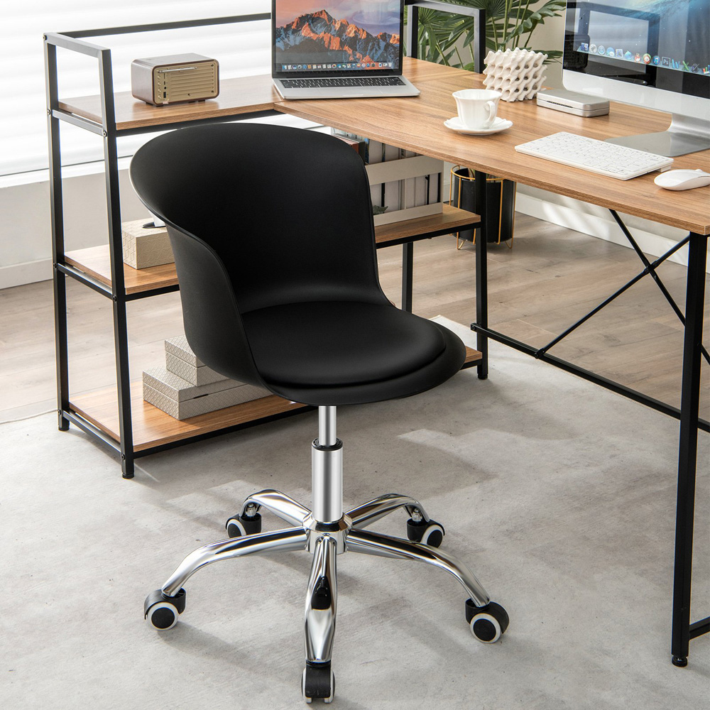 Costway Black Office Chair Set of 2 Image 3