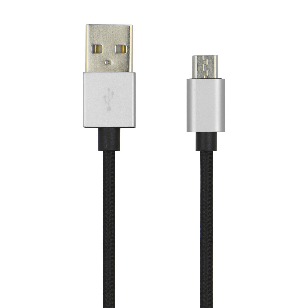 Wilko 1m Silver Micro USB Cable Image 2