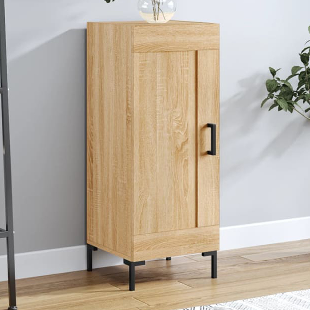 vidaXL Single Door Sonoma Oak Sideboard Image 1