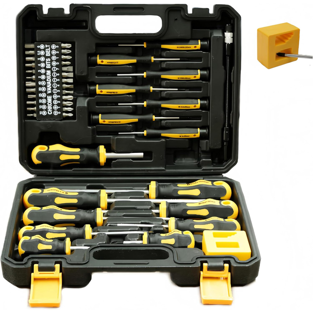 Alivio 43 Piece Magnetic Tips Ergonomic Screwdriver Set with Storage Case Image 3