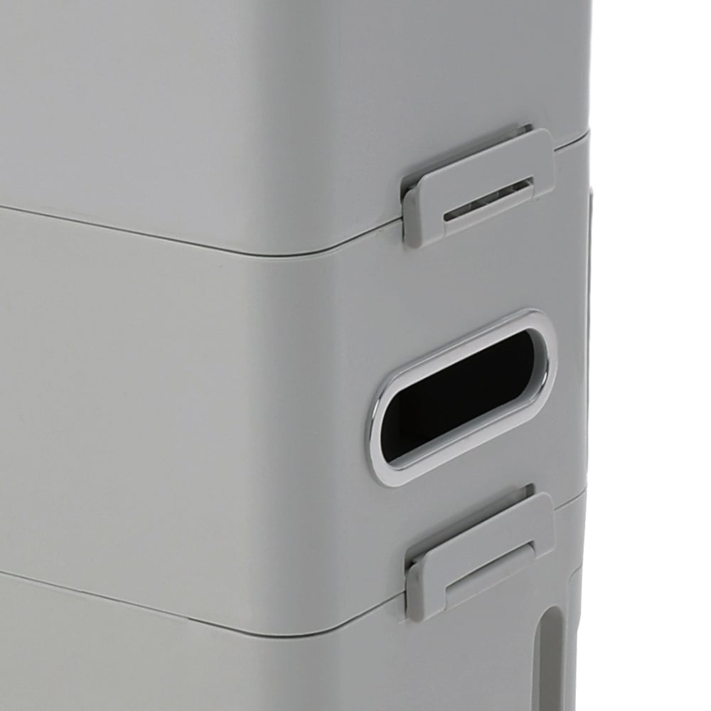 Living and Home 3 Tier Grey Dry Wet Trash Bin with Divider 45L Image 6
