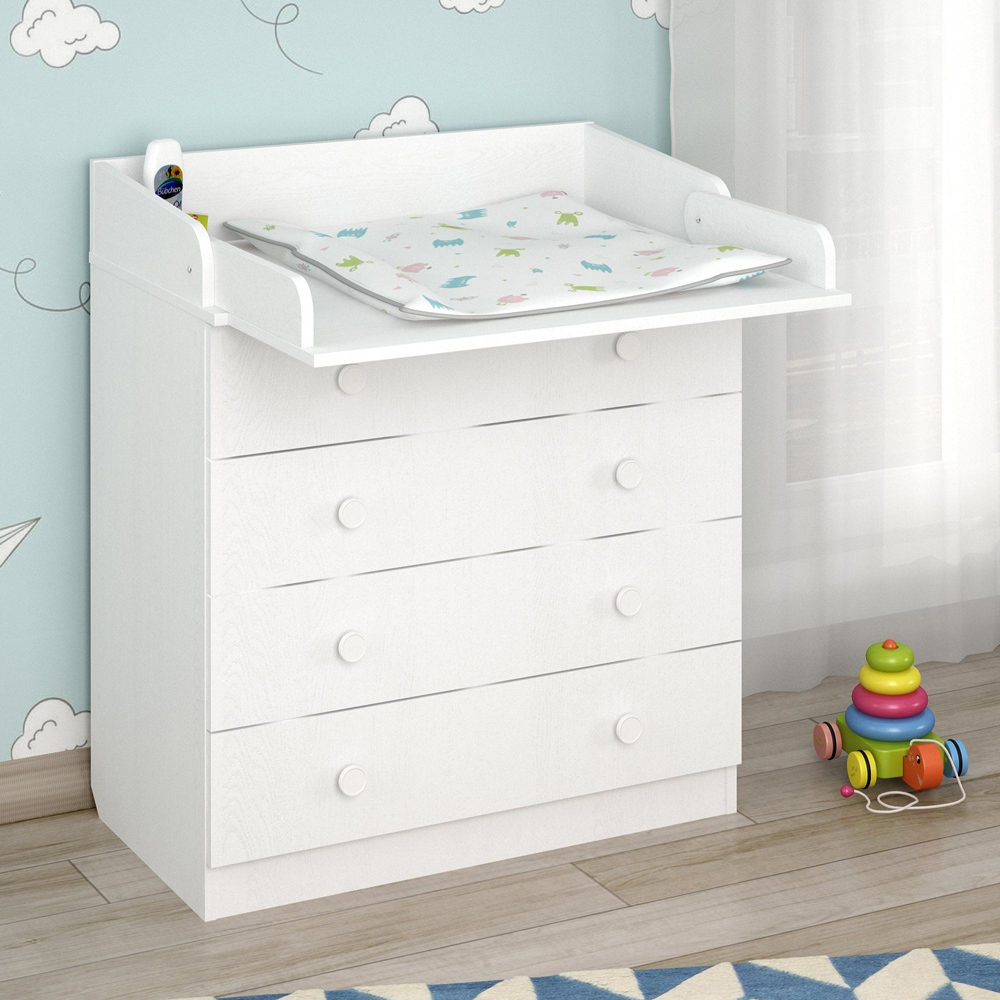 Shefa 800 4 Drawer White Kids Changing Dresser Image 6