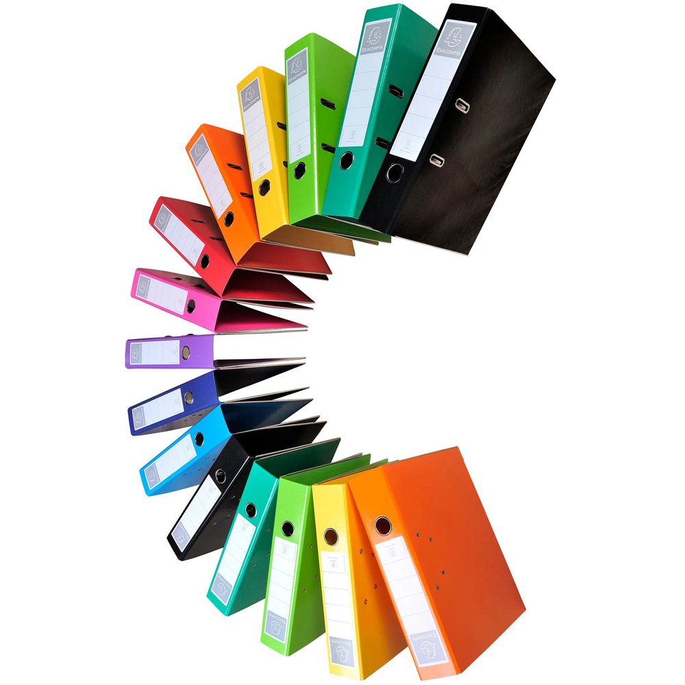 Exacompta Iderama PremTouch A4 Purple Lever Arch File 10 Pack Image 4