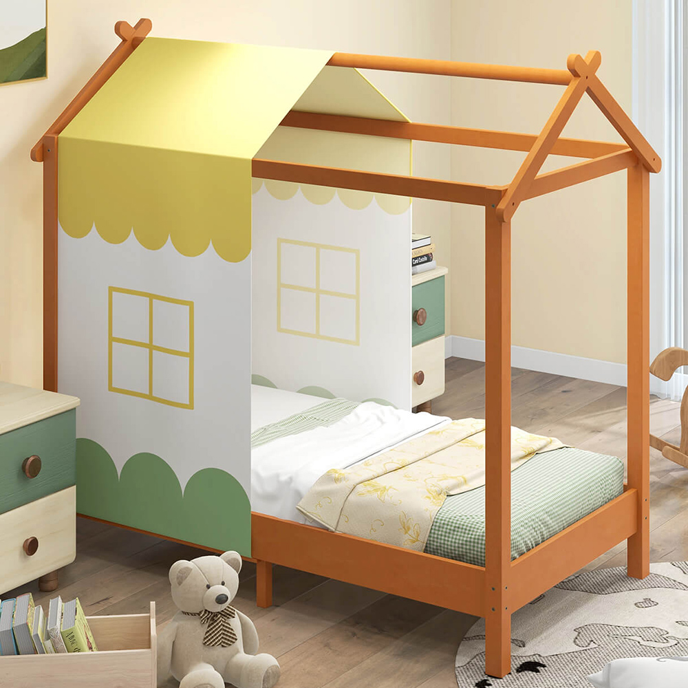 Costway Kids House Bed Image 1