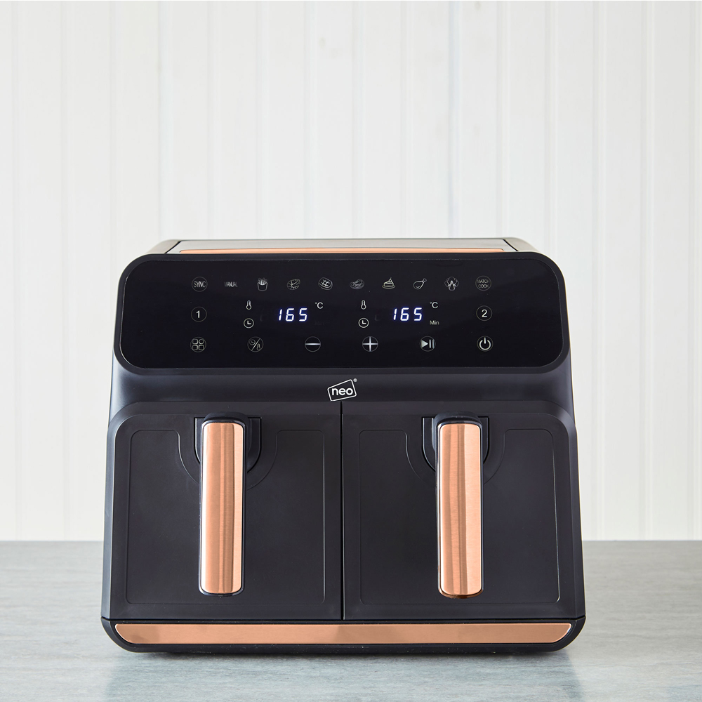 Neo NEO-AIRFRY-5 Black and Copper 8.5L Dual Air Fryer Image 2