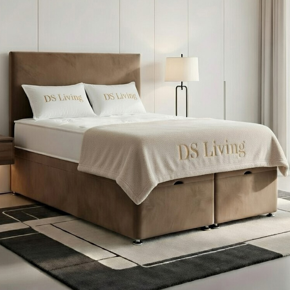 DS Living Prima Double Mink Plush Divan Bed Image 1