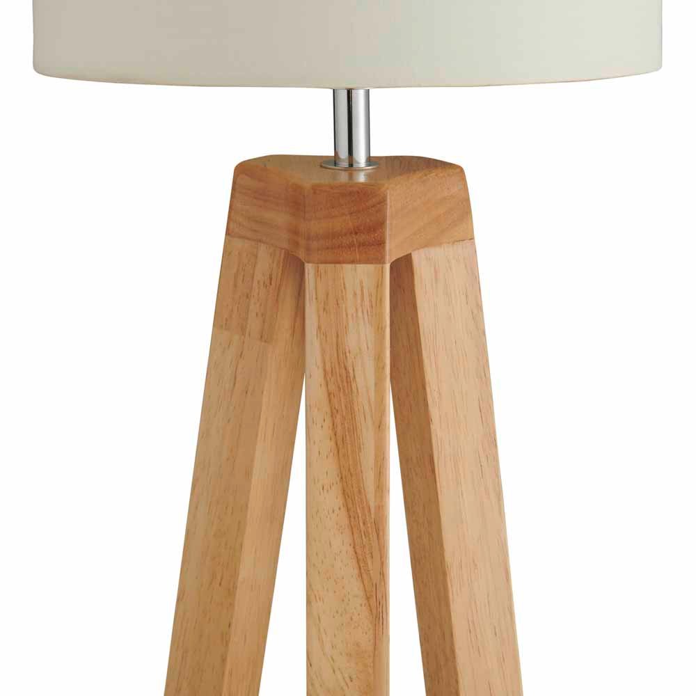 Wilko Natural Tripod Table Lamp Image 3