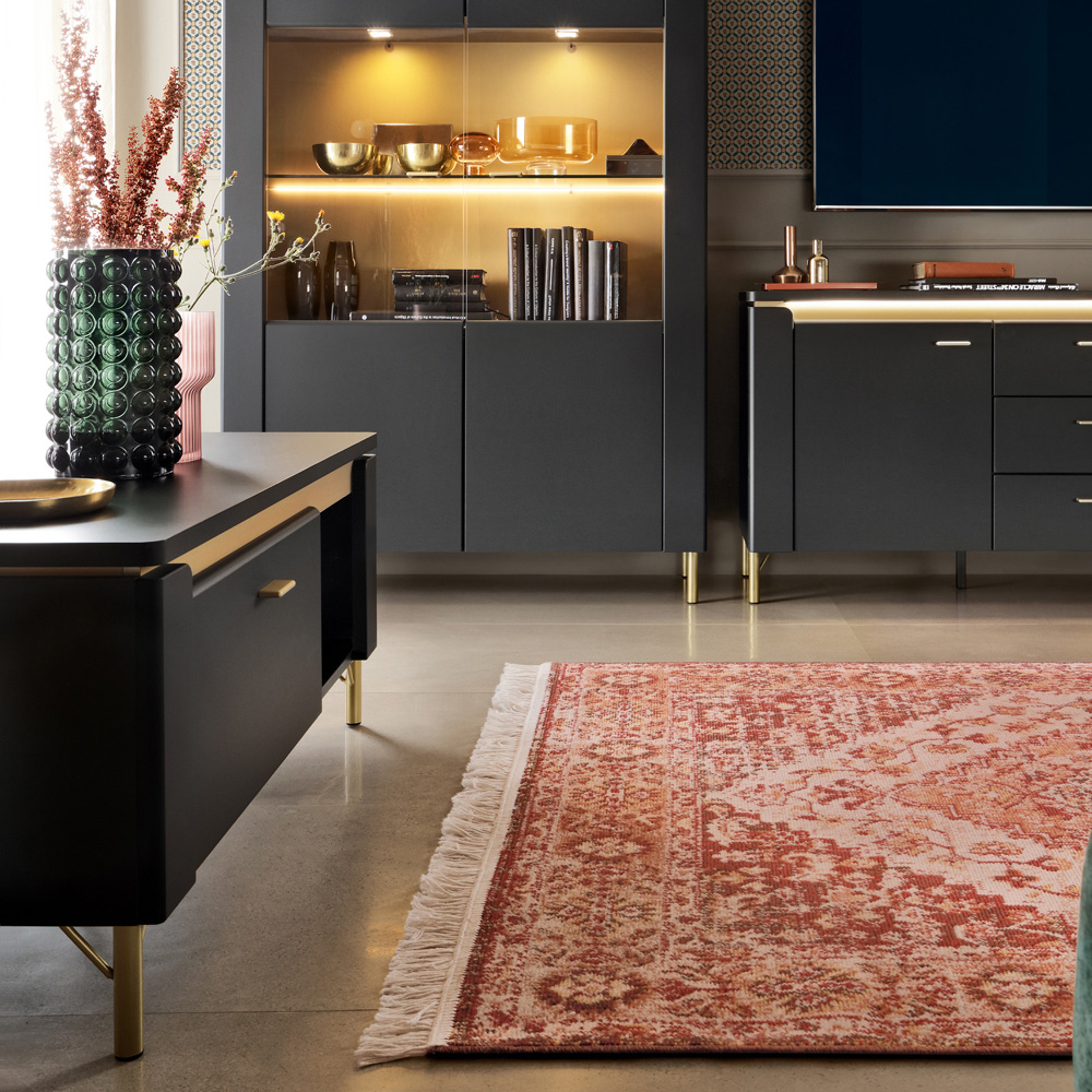 Furniture To Go Genoa Single Drawer Black Coffee Table Image 7
