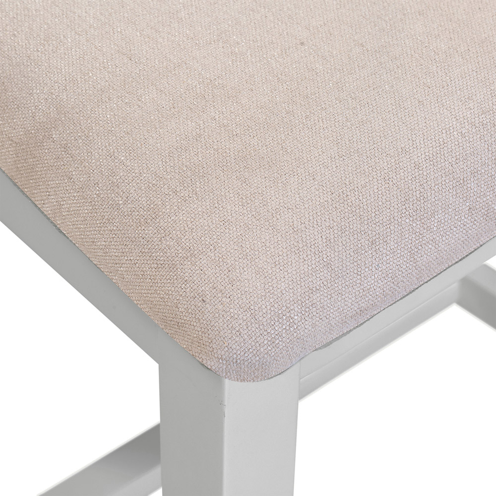 Seconique Windsor Sey of 2 Pebble Grey and Oat Fabric Cross Back Dining Chair Image 6