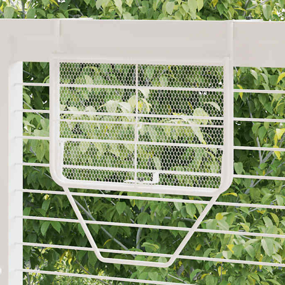 vidaXL White Steel Foldable Balcony Table 60 x 40cm Image 1