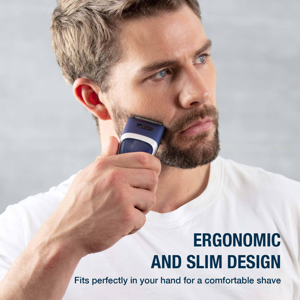 Carmen Mens Signature Hair Trimmer Blue and Silver Image 8