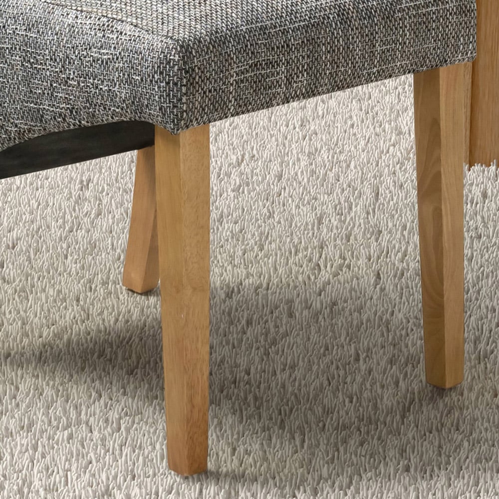 Karta Set of 2 Grey Tweed Dining Chair Image 3