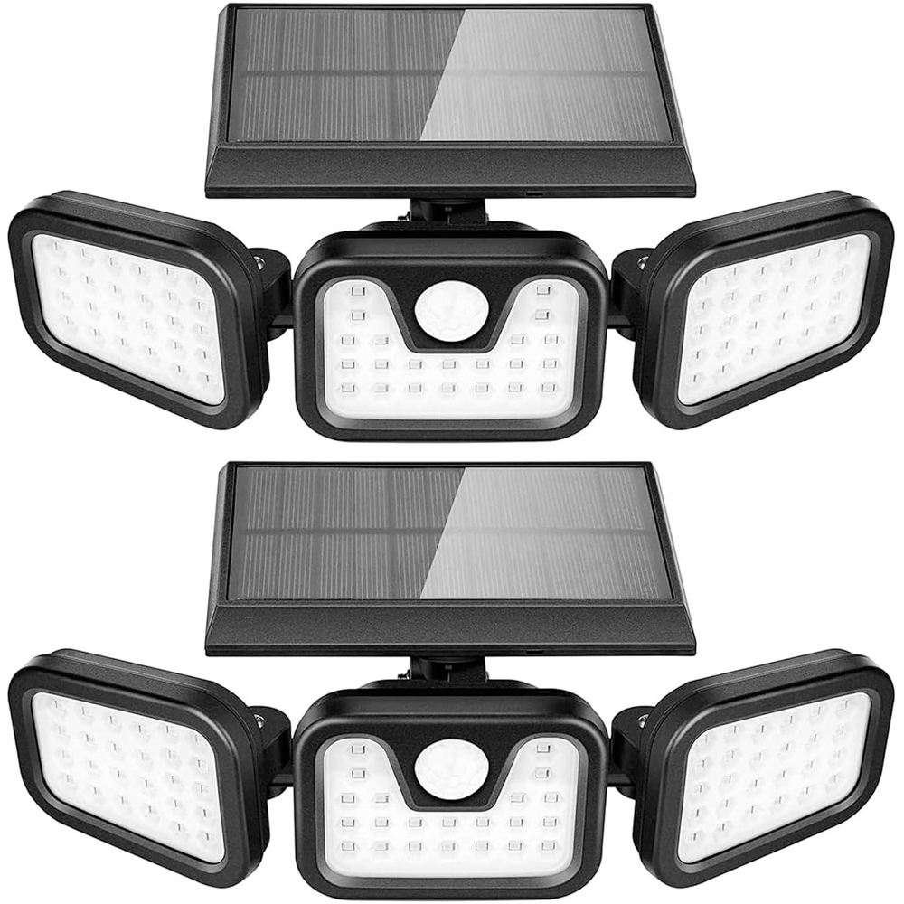 Garden Gear 74 LED Motion Sensor Super Bright Solar Security Light 2 Pack Image 1