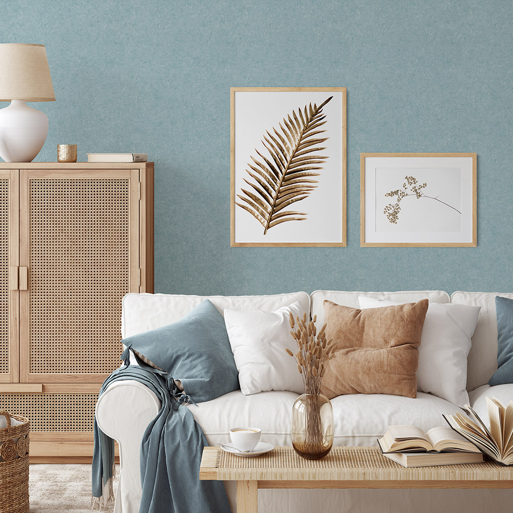 Erismann Dash Plain Blue Vinyl Wallpaper Image 2