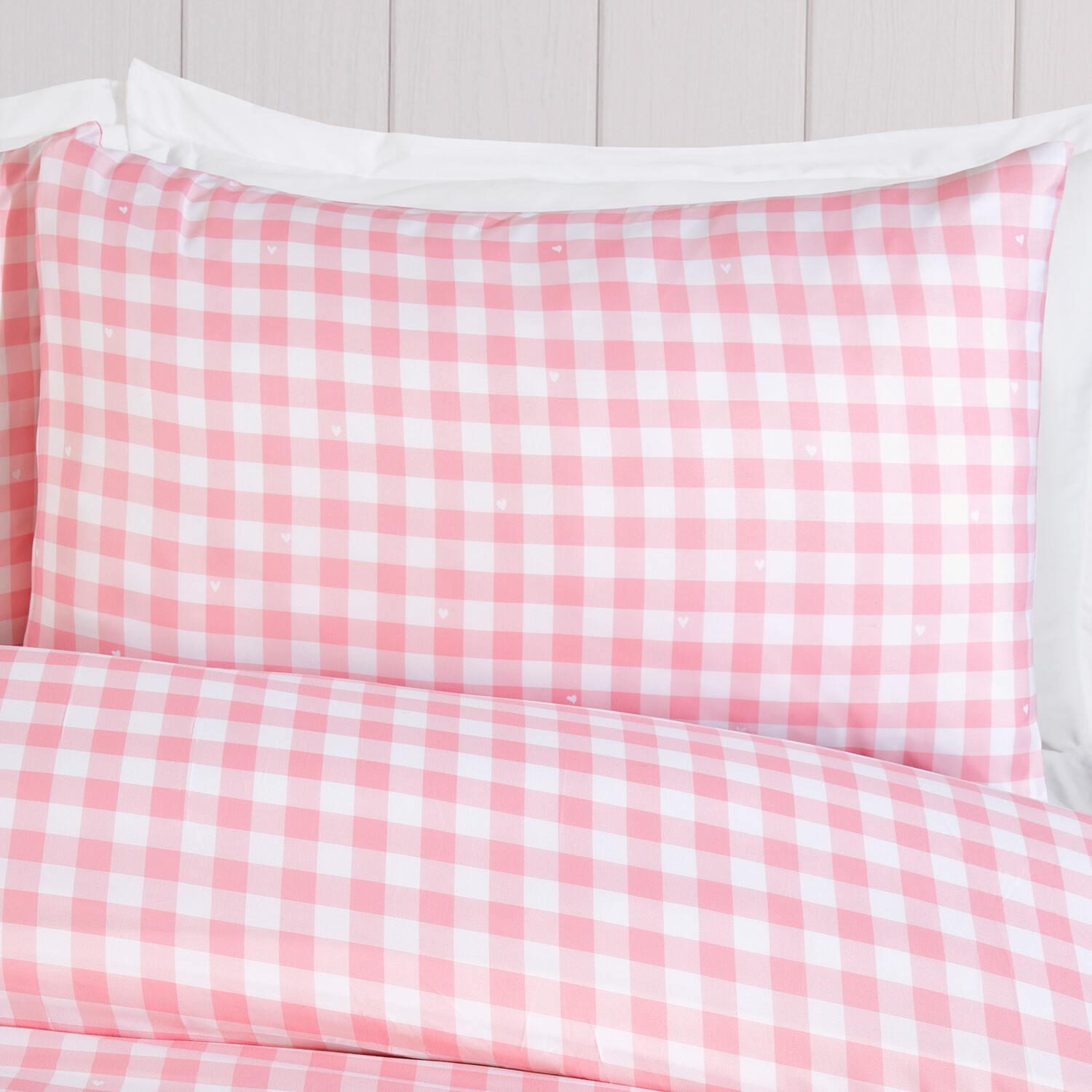 Maisie Check Duvet Set Pink Single Image 3