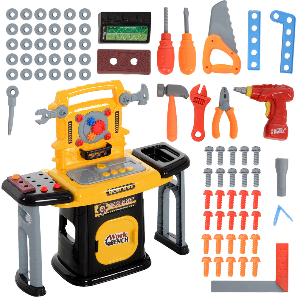 Tommy Toys 102 Pieces Play Tools Toy with Electric Drill Play Set Image 1