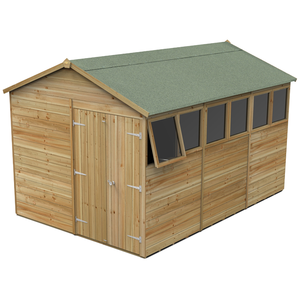 Forest Garden Timberdale 8 x 12ft Single Opening Apex Shed Image 1