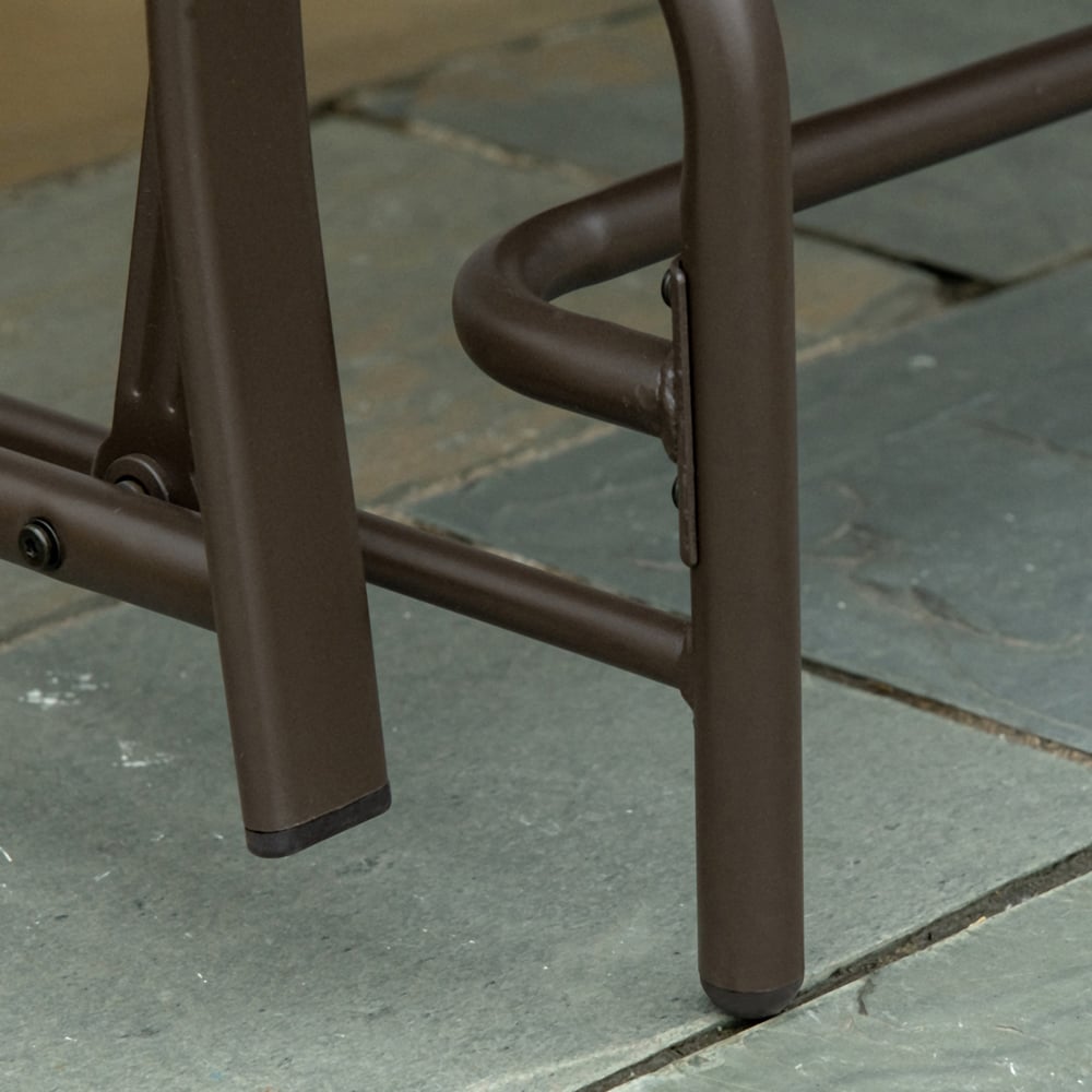 Outsunny 2 Seater Metal Rocking Bench Table Image 3