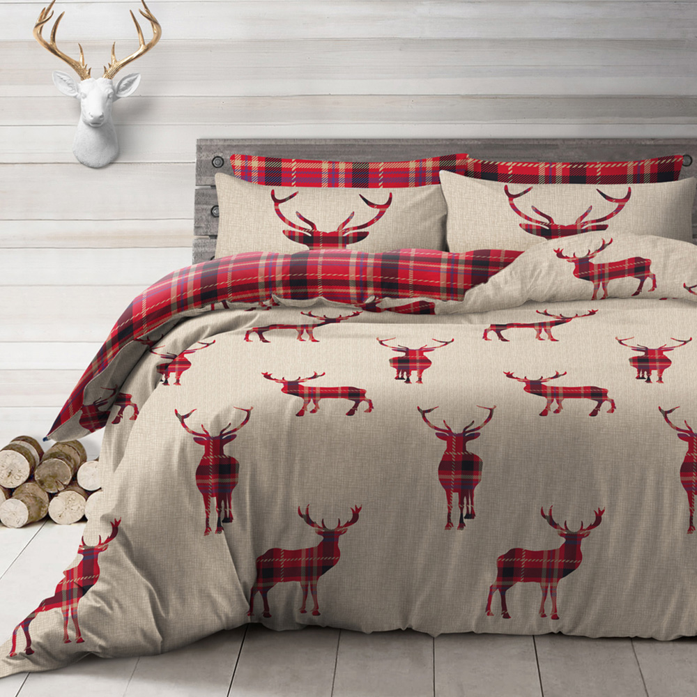 Velosso King Size Natural Stage Reversible Duvet Cover Set Image 1