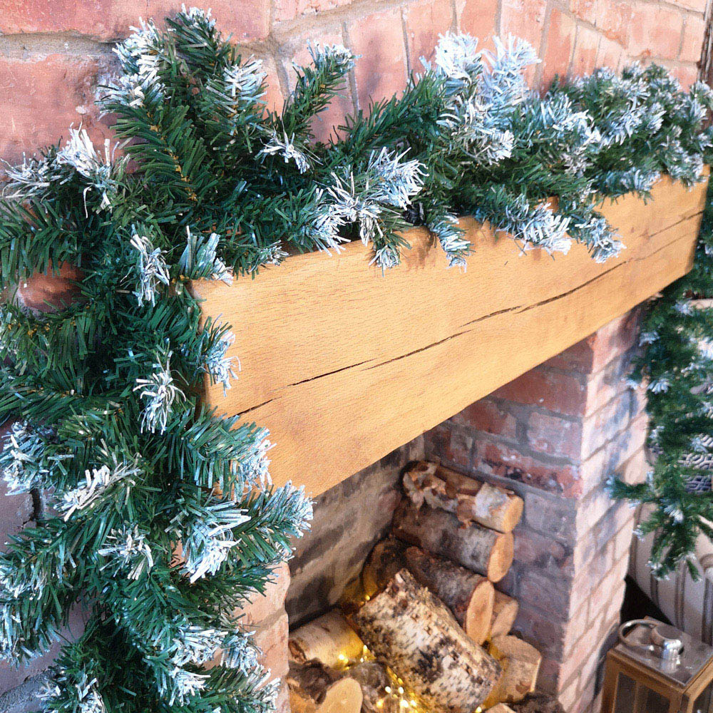 Premier Snow Tipped Christmas Garland Green 270cm Image 4