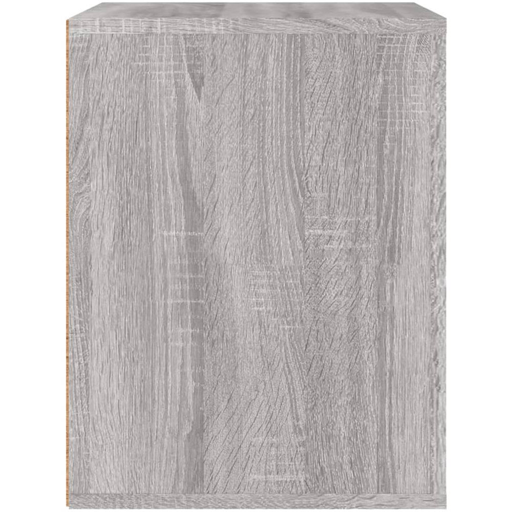 vidaXL 2 Drawer Grey Sonoma Oak Wall Mounted Bedside Table Image 5