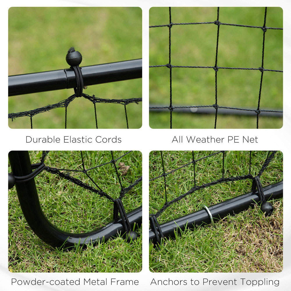 HOMCOM Adjustable Multi Sport Rebounder Net 3.1 x 3.1ft Image 6