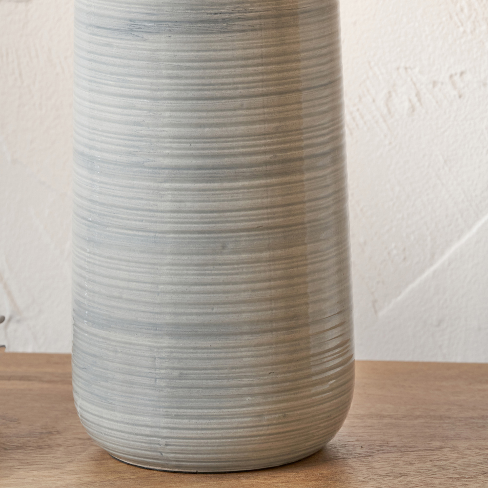Pacific Lifestyle Venus Blue and Grey Ombre Ceramic Table Lamp Image 4