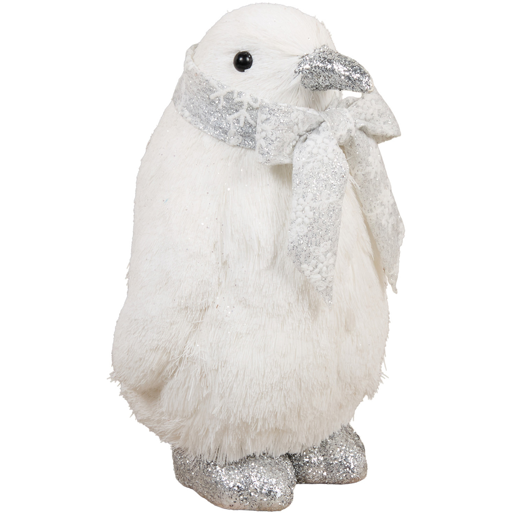 Frosted Sparkle Penguin Ornament White Image 3
