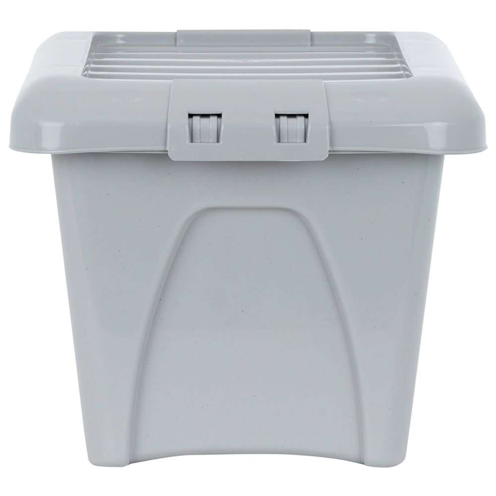 Wham 14L Soft Grey Home Upcycle Storage Box with Lid 5 Pack Image 4