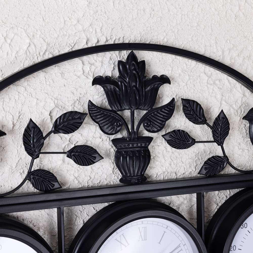 Charles Bentley Wall Clock with Thermometer and Hygrometer Image 7
